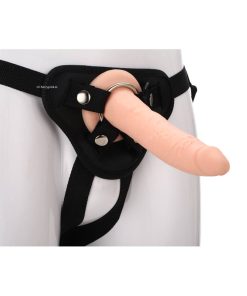 RealStuff Strap-on Real Dildo With Black Adjustable Harness