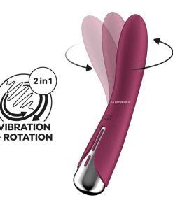 Spinning Vibe 1 Red Rotating Shaft Vibrator Two In One Sex Toy