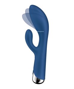 Satisfyer Spinning Rabbit Vibrator Blue 1 With Rotation Motion