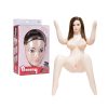 The sex toy doll and the display box on a white background