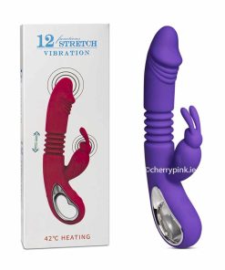 The Purple Thrusting Rabbit Vibrator With Heating Function With Its Display Box