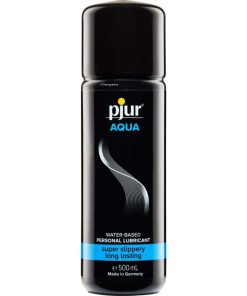 Personal pjur Aqua 500 ml Lubricant Standing on a White Background