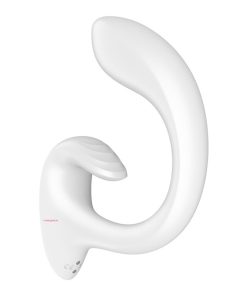 The Satisfyer G For Goddess White on a White Background