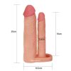 The sizes for the Double Penis Sleeve