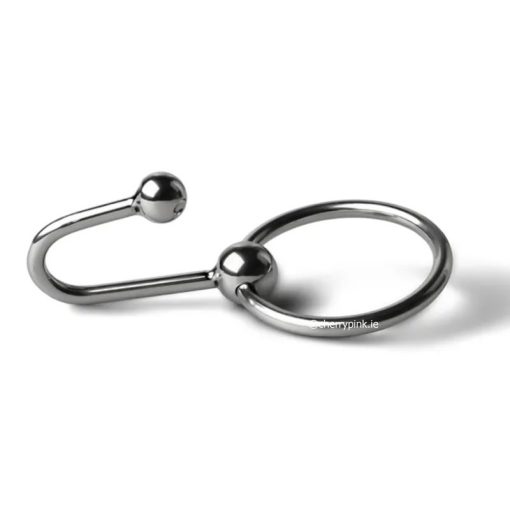 Steel Sperm Stopper With Frenulum Stimulator Showing the side view.