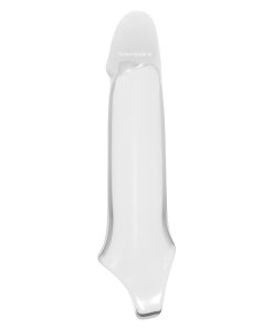 The side of the clear penis sleeve