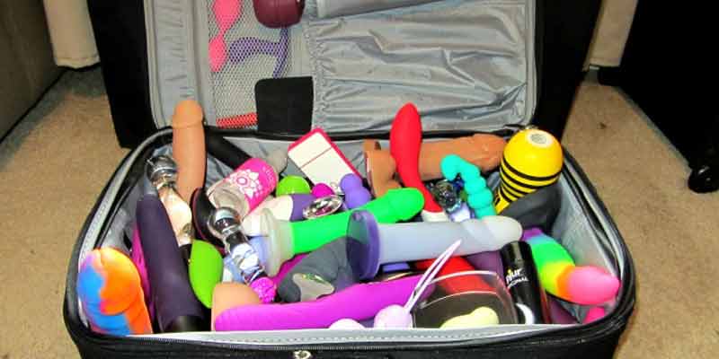 Sex Toy Storage Solutions Suitcase Full of Sex Toys