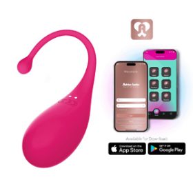 A Beginner’s Guide to Kegel Exercises Pink Smart Kegel Ball with two phones.