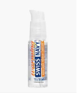 Swiss Navy Warming Lubricant 29.5 ml Standing on a White Background