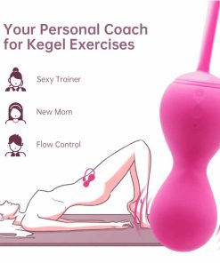 Poster of your personal coach for Kegel exercises sexy training, mom training, flow control and a drawing of a women wearing the Kegel ball.