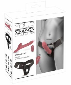 Strap-On Harness Set With Thrusting Vibrator in Its Display Box