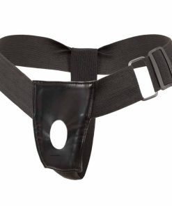 The black adjustable harness on a white background