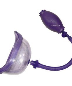 Vagina Sucker Pussy Pump by Bad Kitty in purple on a white bckground.