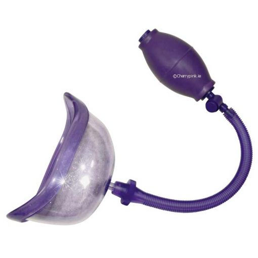 Vagina Sucker Pussy Pump by Bad Kitty in purple on a white bckground.