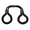 Adjustable Black Polyester Bondage Handcuff Rope With Adjustable Wrist Loops