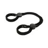 Adjustable Black Polyester Bondage Handcuff Rope With Two Open Loops