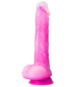 Remote-Controlled Rechargeable Thrusting Vibrator Standing on a White Background