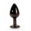 X-MEN Secret Shine Large Butt Plug Black Standing on a White Background