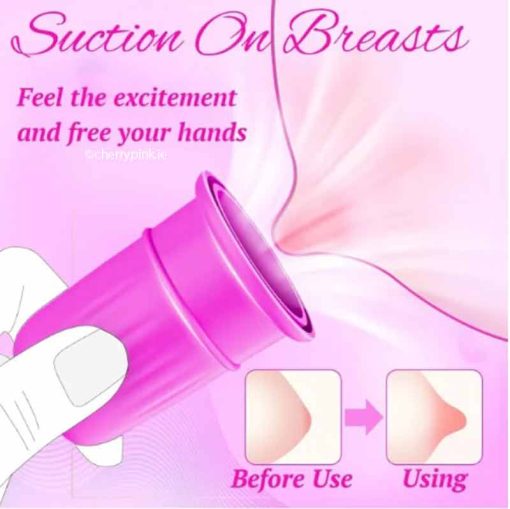 Medical Grade Silicone Nipple Sucker Set With The Suckers Before and After Use